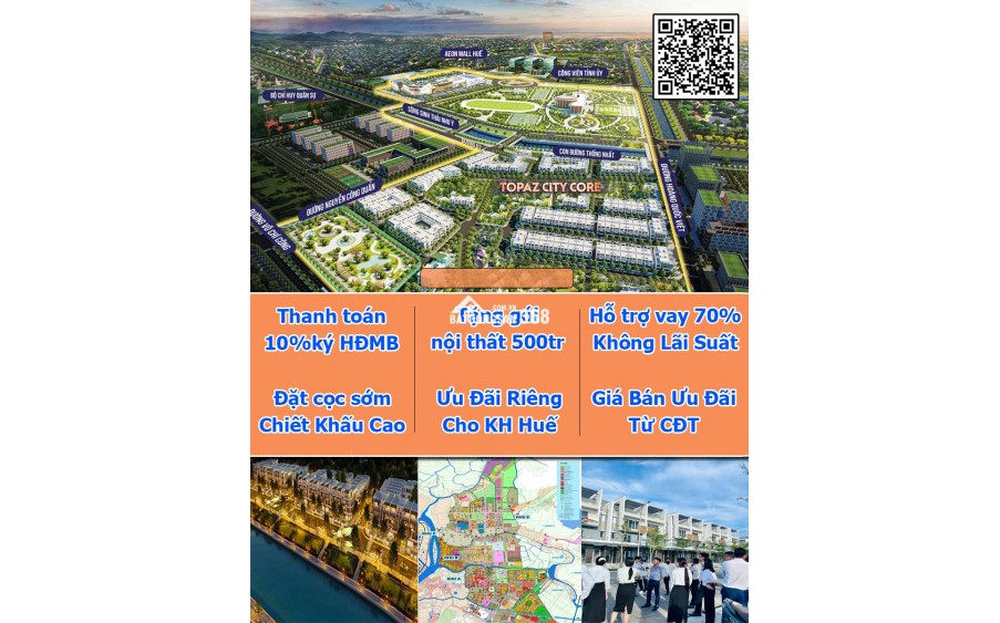Nhà phố đẹp, vị trí vàng tại Huế - cơ hội chỉ có tại Topaz City Core